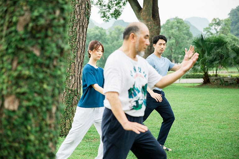 Practice Taichi at Club Med