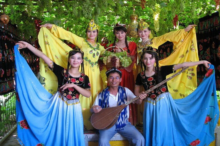 Hospitable Uygur People at Turpan Grape Valley