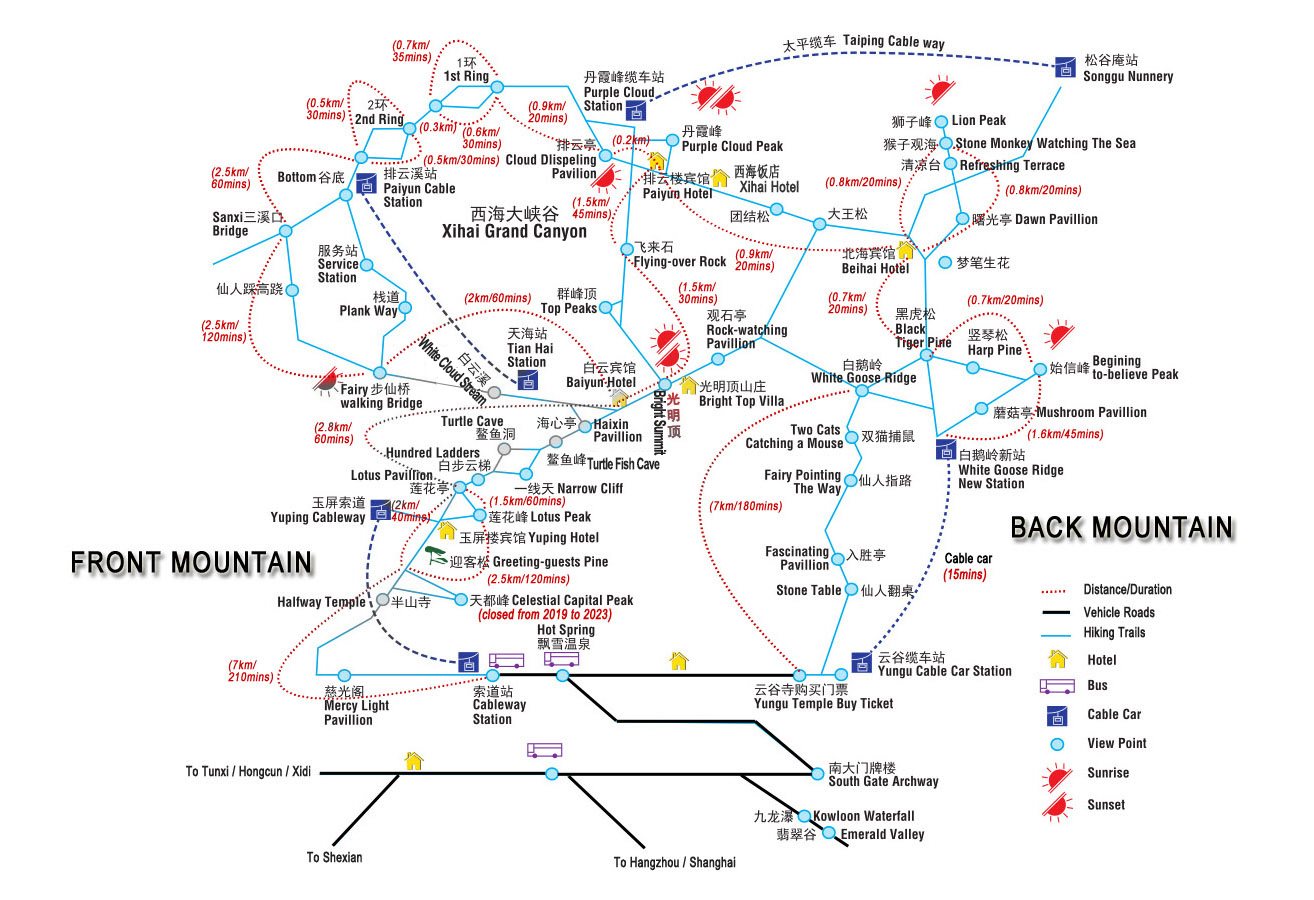 Huangshan Tours Map