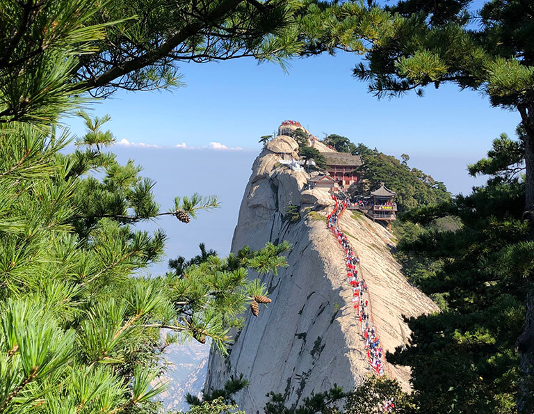 Looking West Peak from South Peak on Huashan