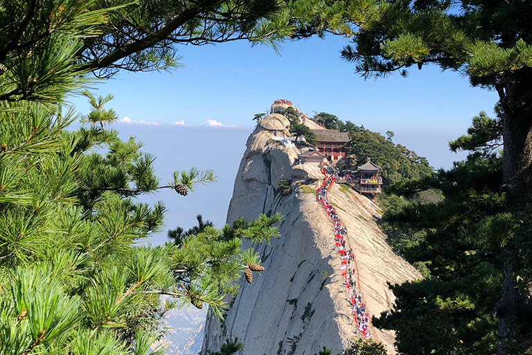 Looking West Peak from South Peak on Huashan