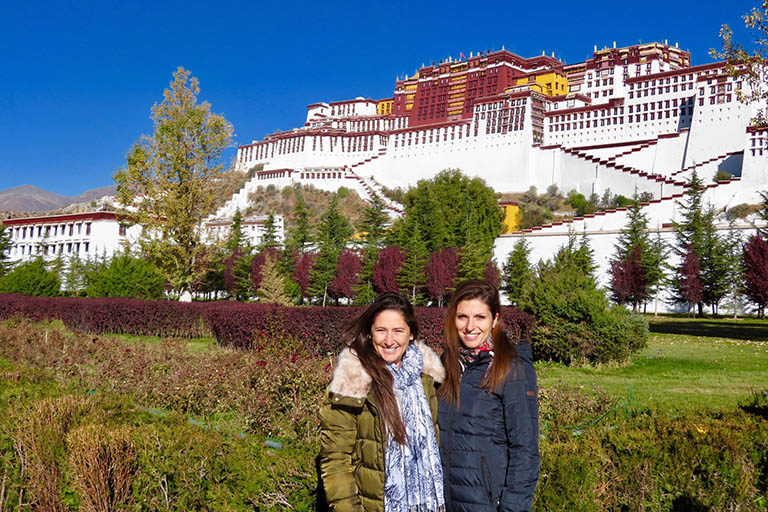 Julie & Friend from France - Lhasa Potala Palace