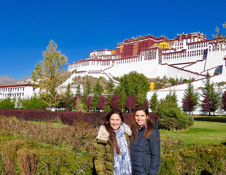 Julie & Friend from France - Lhasa Potala Palace