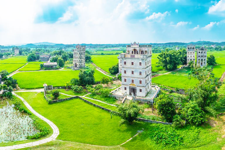 Panorama of Zili Village in Kaiping