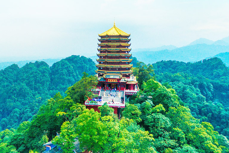 Laojun Pavilion on the Peak of Mount Qingcheng