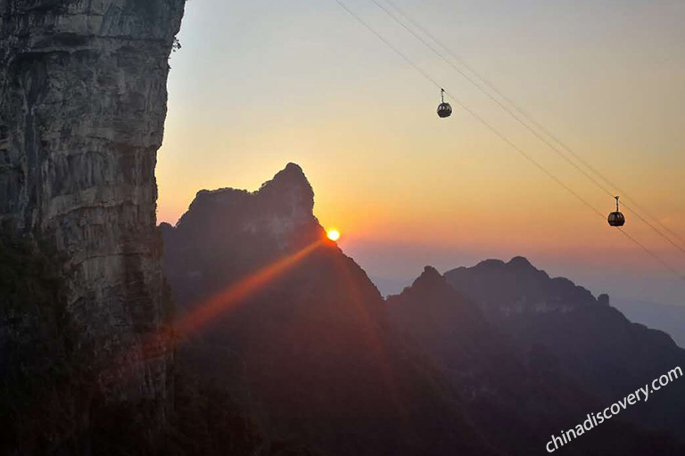 Mr. Lei from USA - Tianzi Mountain Sunset