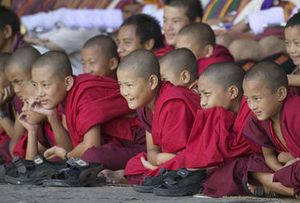 The Buddhism monks in Tibet