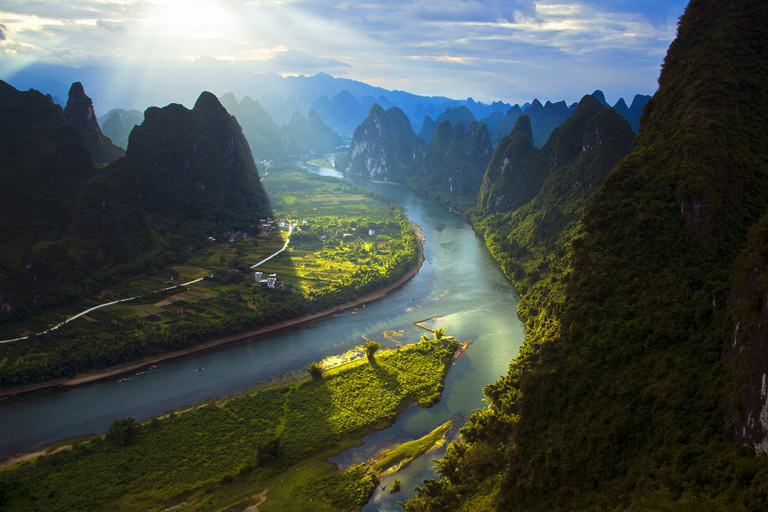 Panoramic Views of Beautiful Li River