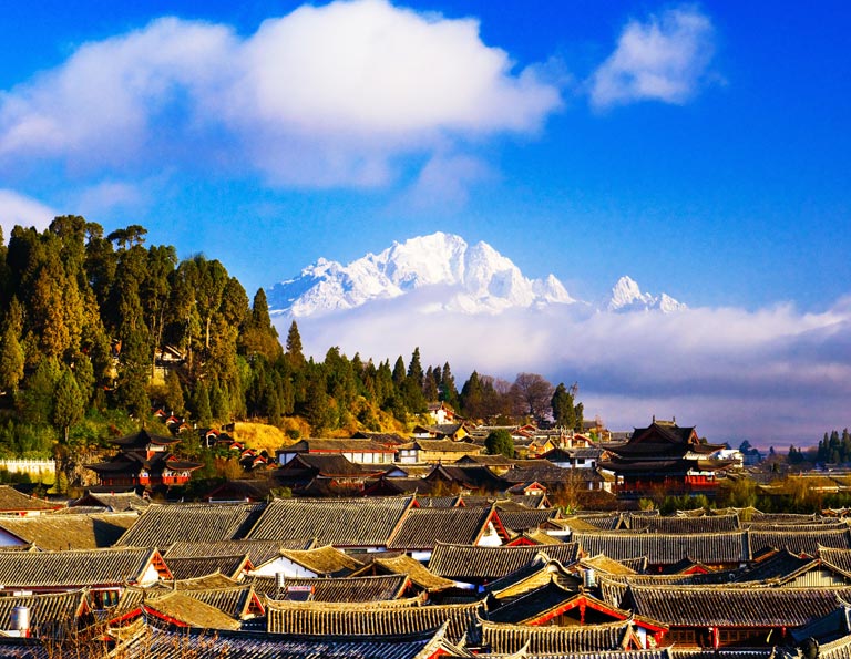 Lijiang Old Town Full View from Wangu Tower