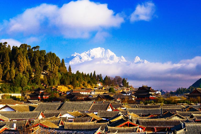 Lijiang Old Town Full View from Wangu Tower