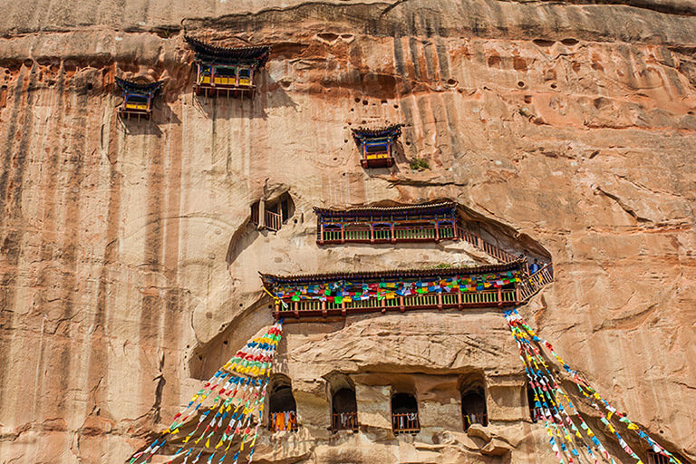 Matisi Temple is famous for Buddhist culture, grotto art, Qilian Mountain landscape and Tibetan culture