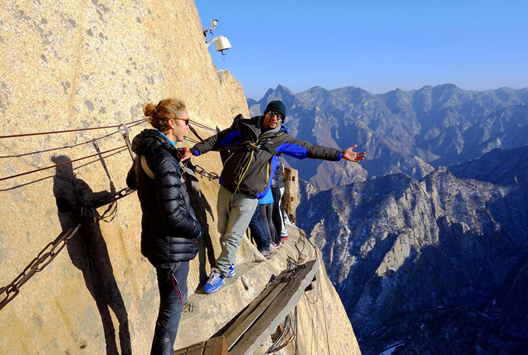 The thrilling Plank Road in the Sky on Mount Hua