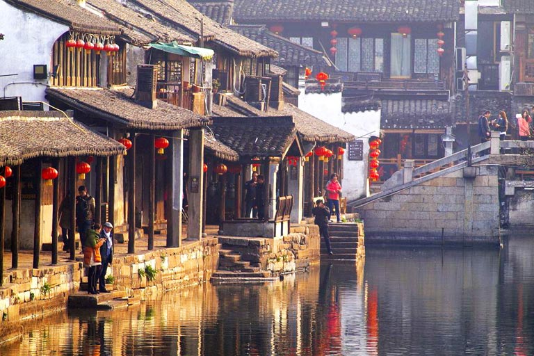 Xitang Water Town Antique Houses along the River