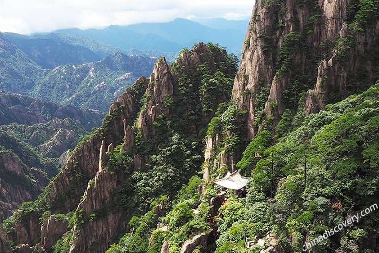 Beautiful Yellow Mountain in Bright Day